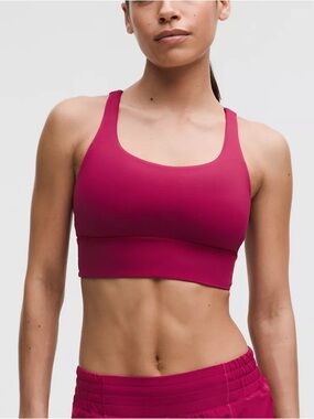 Lululemon Energy Longline Sports Bra Magenta Pink